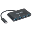 Imagen de Hub Manhattan USB-C 3.2 Gen1 4 Puertos USB-A Color Negro