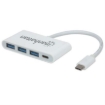 Imagen de Hub Manhattan 3 Puertos USB 3.2 Gen1 con Power Delivery Color Blanco