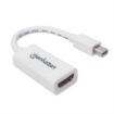 Imagen de Adaptador Manhattan Pasivo Mini DisplayPort a HDMI-H Color Blanco