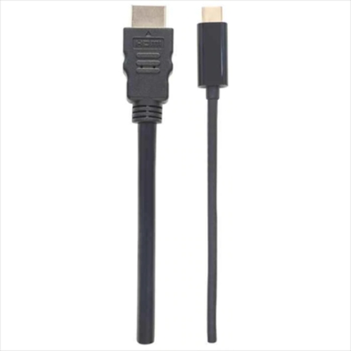 Imagen de Cable Manhattan Adaptador USB-C a HDMI 4K Salida 2m Color Negro