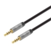 Imagen de Cable Manhattan Auxiliar Audio Estéreo 3.5mm 5m Color Negro-Plata