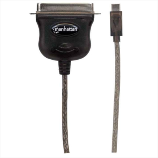 Imagen de Convertidor Manhattan para Impresora USB-C Full Speed a Paralelo Cen36 1m Color Negro
