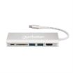 Imagen de Dock Manhattan Replicador Puertos USB Tipo-C 6 en 1 HDMI/RJ45/USB