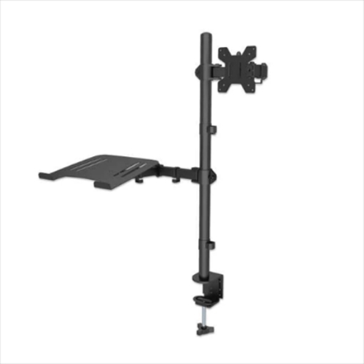 Imagen de Soporte Monitor Manhattan Escritorio para 13" a 32"/Laptop 10" a 17" Hasta 8 Kg Altura Ajustable
