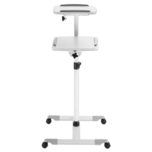 Imagen de Soporte de Carrito Manhattan para Proyectores/Laptop Altura Ajustable Color Gris-Blanco