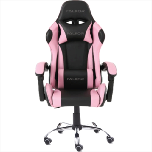 Imagen de Silla Gamer Ergonómica Modelo Falkor Color Negro-Rosa