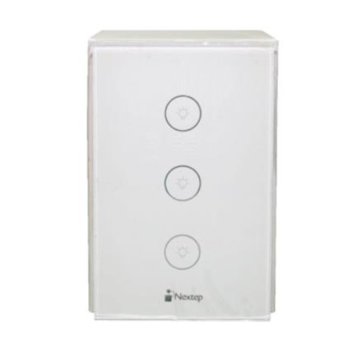 Imagen de Interruptor Nextep Smart de Luz Pared Táctil Triple Control Wi-Fi