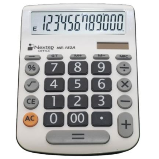Imagen de Calculadora Nextep 12 Dígitos Escritorio Teclas Grandes Solar/Batería