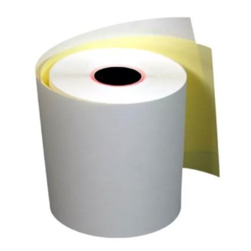 Imagen de Papel PCM Autocopia Rollo 57x60 Blanco-Amarillo C/100 Pzas