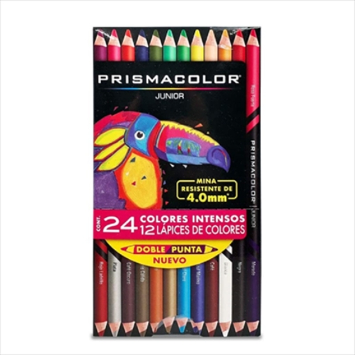 Imagen de Colores Prismacolor Junior Doble Punta C/12 Pzas 24 colores intensos
