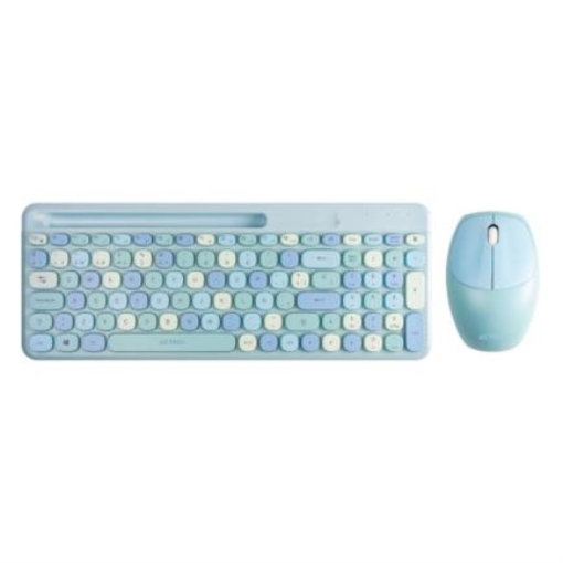 Imagen de Kit Teclado y Mouse Acteck Creator Chic Colors MK470 Inalámbrico 2xBaterías AAA Incluidas Color Azul