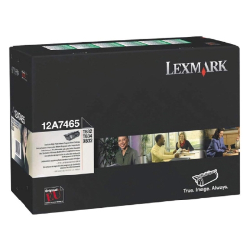 Imagen de TÓNER LEXMARK 12A7465 NEGRO 32000 PÁGINAS COMPATIBLE CON T632/T634/X632