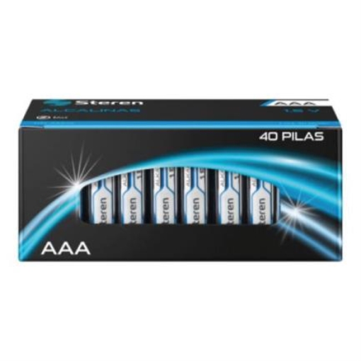 Imagen de Pilas Steren Alcalinas Tipo "AAA" 1.5V C/40 Pzas