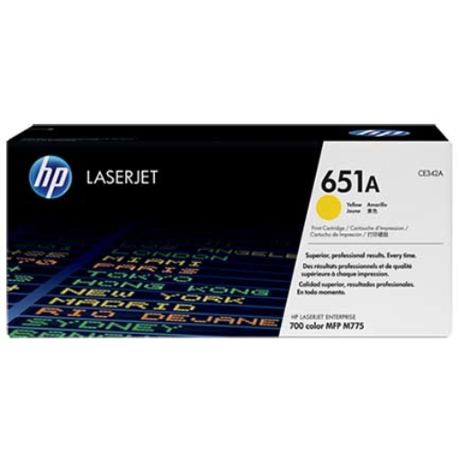 Imagen de TONER HP 651A AMARILLO