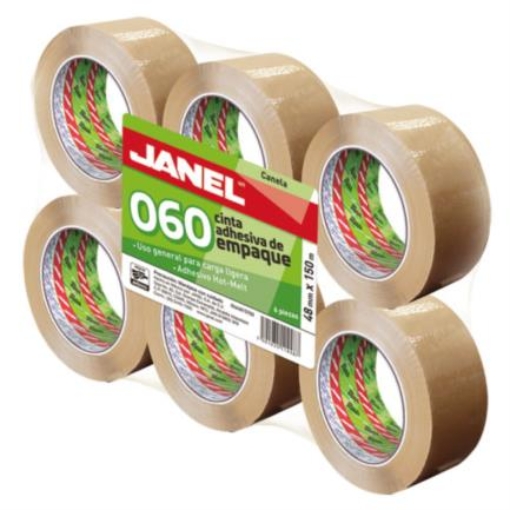 Imagen de CINTA JANEL EMPAQUE CANELA .048X150MTS PAQ C/6