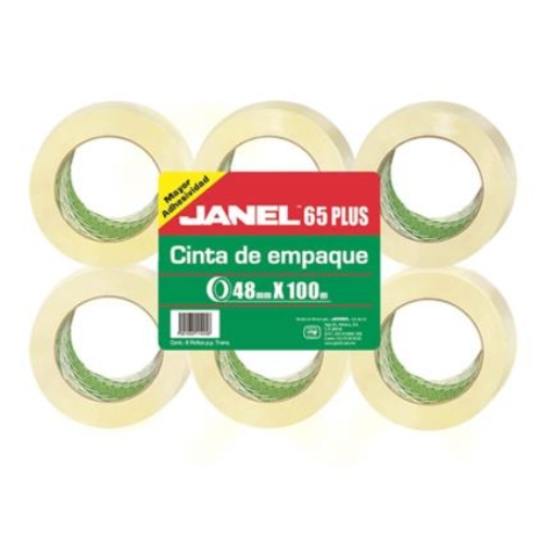 Imagen de CINTA JANEL EMPAQUE TRANSP .048X100MTS PAQ C/6