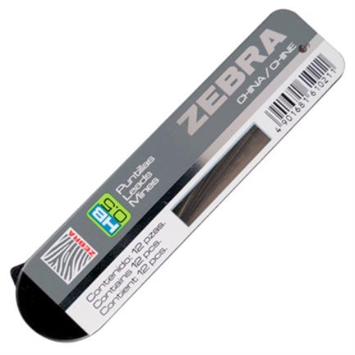 Imagen de Puntillas Zebra HB 0.5mm Caja C/12 Tubos C/12 Puntillas C/U