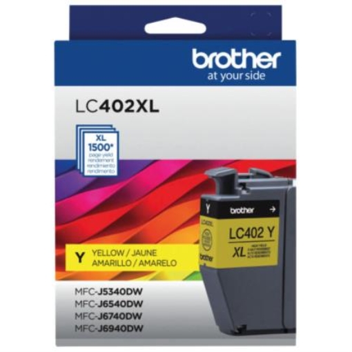 Imagen de Tinta Brother (F1GP) LC402XL Súper Alto Rendimiento Hasta 1500 Páginas Color Amarillo