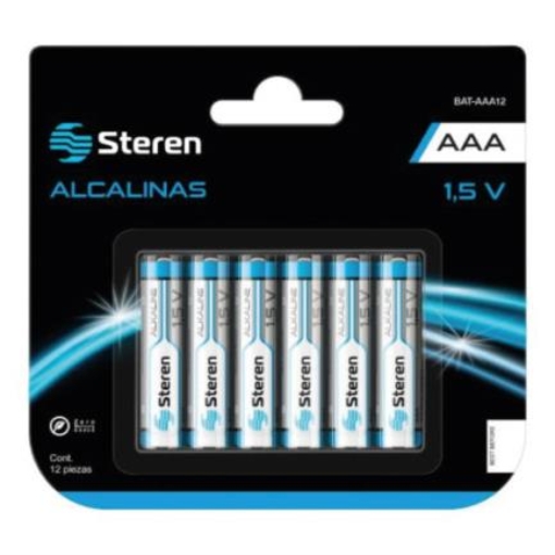 Imagen de Pilas Steren Alcalinas Tipo "AAA" 1.5V C/12 Pzas