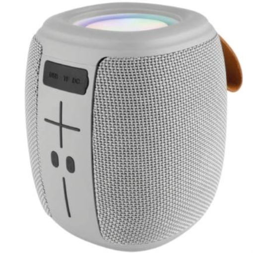 Imagen de Bocina Perfect Choice Novel Drum Inalámbrica Bluetooth TWS RGB Color Gris