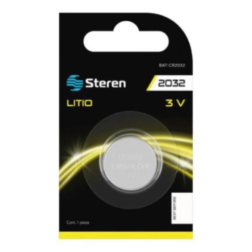 Imagen de Pila de Litio Steren Tipo Botón CR2032 Capacidad 210 mAh