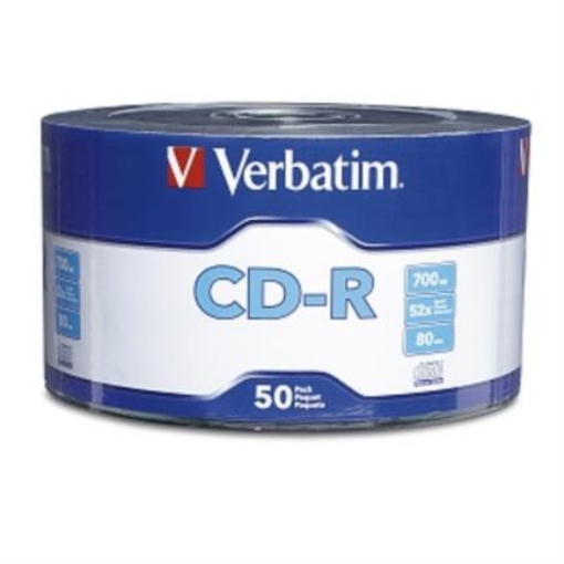 Imagen de DISCO COMPACTO VERBATIM CD-R 80MIN/700MB 52X TORRE 50 UNIDADES