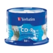 Imagen de DISCO COMPACTO VERBATIM R 52X 80MIN 700MB IMPR PLATA C/50