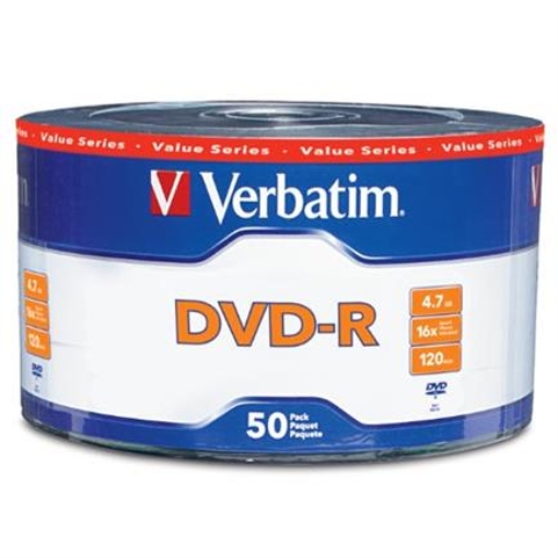 Imagen de DVD-R VERBATIM 4.7GB 16x C/50