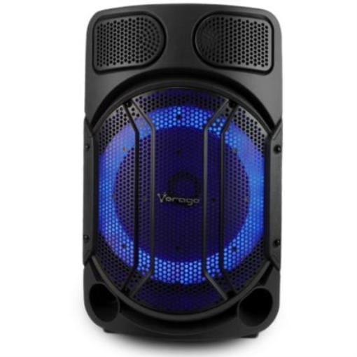 Imagen de Bafle Vorago KSP-502 15" Bluetooth TWS Recargable Micrófono Alámbrico Color Negro