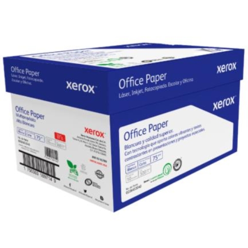Imagen de Papel Cortado Xerox Office Paper Azul Carta 75 gr 97% Blancura Caja C/5000 hojas