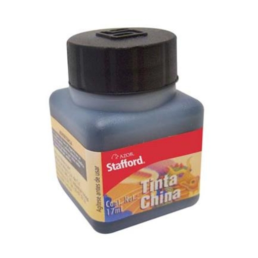 Imagen de Tinta China Stafford Negro 17Ml C/10 Frascos