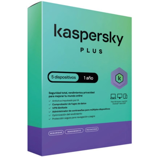 Imagen de Licencia Antivirus Kaspersky Plus 1 Año 5 Dispositivos