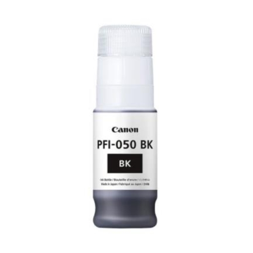 Imagen de Tinta Canon PFI-050 BK a Base de Pigmentos 70ml para imagePROGRAF TC-20 Color Negro