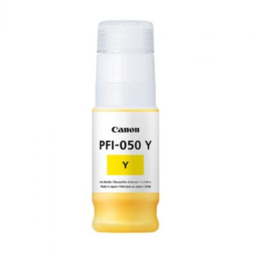 Imagen de Tinta Canon PFI-050 Y a Base de Pigmentos 70ml para imagePROGRAF TC-20 Color Amarillo