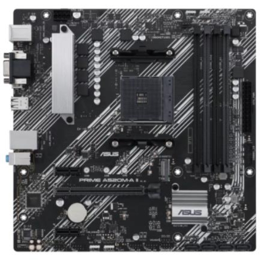 Imagen de Tarjeta Madre Asus Prime A520M-A II/CSM 4xDDR4 128GB 4800Mhz PCIe 3.0 M.2 1xD-Sub1xHDMI1xDP S AM4 mATX