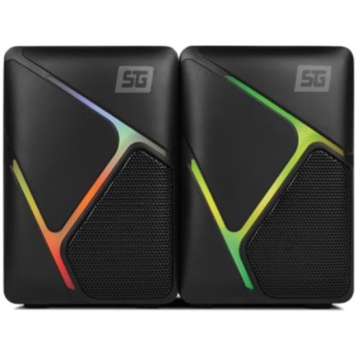 Imagen de Bocinas Vorago Start The Game SPK-108 RGB Sonido 2.0 Alimentación USB/3.5mm Color Negro