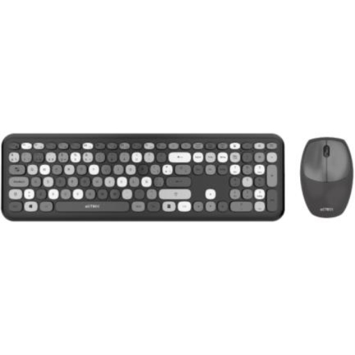 Imagen de Kit Teclado y Mouse Acteck Creator Chic Colors MK475 Inalámbrico 2xBaterías AAA Incluidas Color Gris