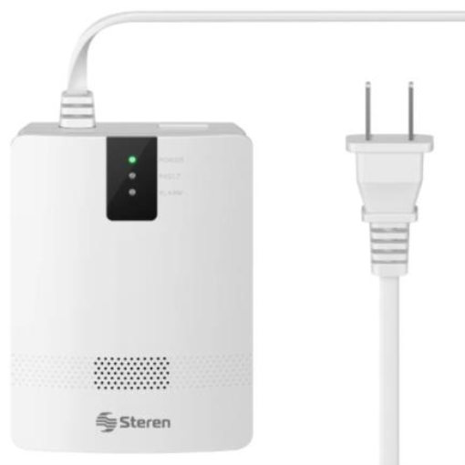 Imagen de Alarma de Gas Steren Audible de 80 dB Cable de 1.3m Color Blanco