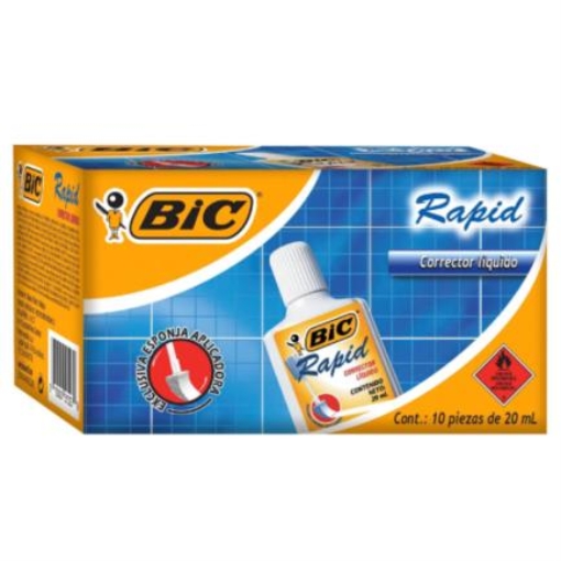 Imagen de Corrector Líquido BIC Rapid 20ml C/10 Pzas