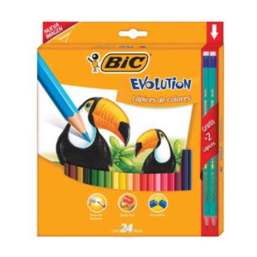 Imagen de Colores BIC Evolution Mina 3mm Estuche C/24 Pzas