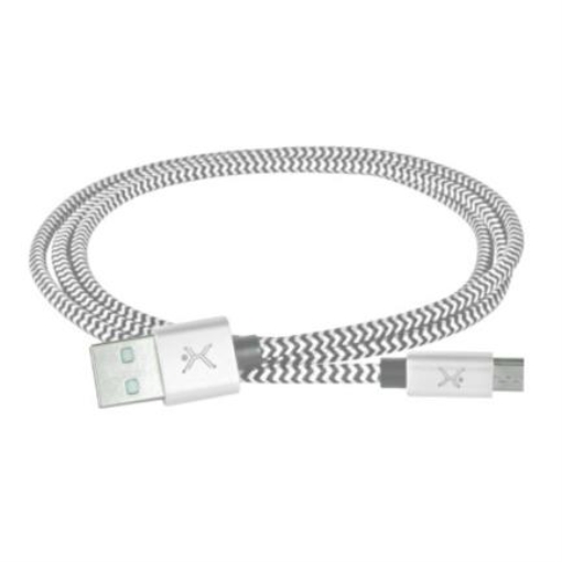 Imagen de Cable USB Perfect Choice Tipo A a Micro Trenzado 1m Color Gris
