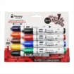 Imagen de Juego Marcador Nextep para Pizarrón Blanco 8 Colores Punta Gruesa Cincel 4mm