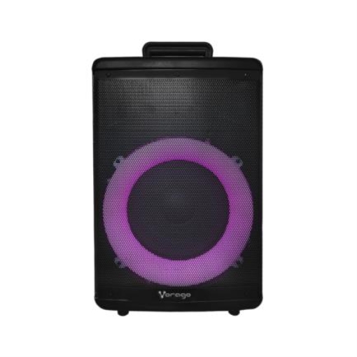 Imagen de Bafle Vorago KSP-302 8" Recargable Bluetooth Karaoke Micrófono Control Remoto Color Negro
