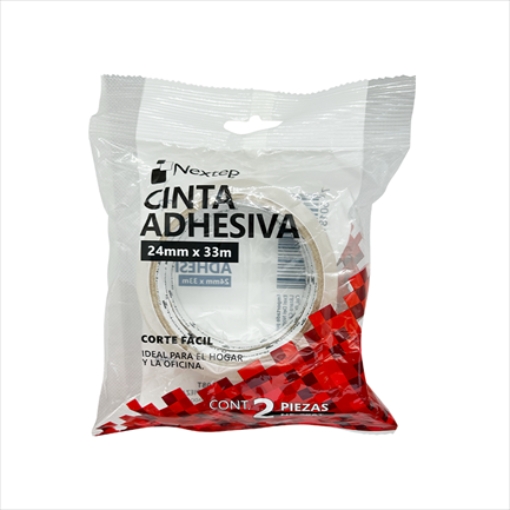 Imagen de Cinta Adhesiva Nextep Corte Facil 24mm x 33mts Bolsa c/2 Piezas