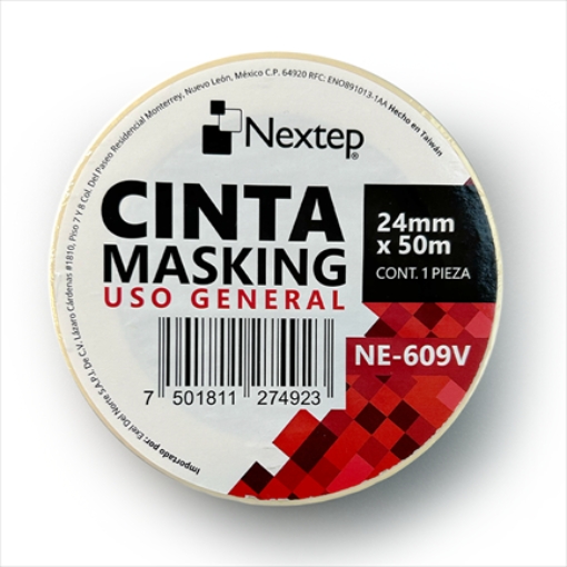 Imagen de Cinta Masking Nextep Uso General 24mm x 50mts