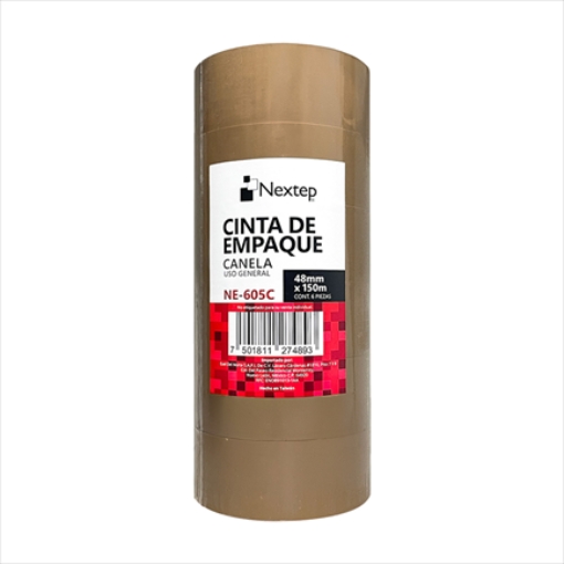 Imagen de Cinta Empaque Canela Nextep Uso General 48mm x 150mts c/6