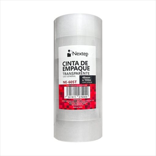 Imagen de Cinta Empaque Transparente Nextep Uso General 48mm x 150mts c/6