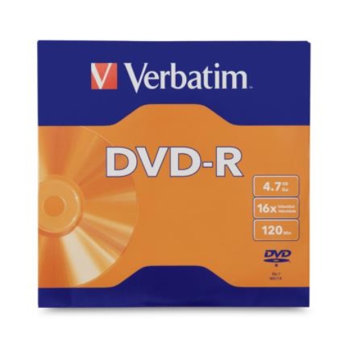 Imagen de DVD-R Verbatim 4.7GB 16X C/50 Piezas