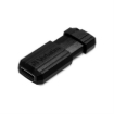 Imagen de Memoria USB VERBATIM Flash 2.0 PinStripe 64GB - Negro