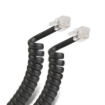 Imagen de CABLE ESPIRAL TELEFONICO P/AURICULAR 2.1M NEGRO